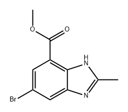 1H-Benzimidazole-7-carboxylic acid, 5-bromo-2-methyl-, methyl ester Struktur