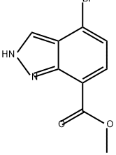 2H-Indazole-7-carboxylic acid, 4-bromo-, methyl ester Struktur