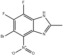 6-Bromo-4,5-difluoro-2-methyl-7-nitro-1H-benzimidazole Struktur