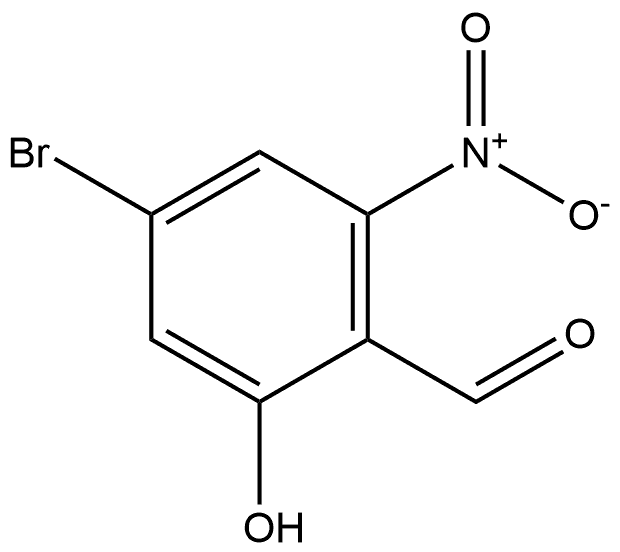 4-Bromo-2-hydroxy-6-nitrobenzaldehyde Struktur