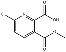 2,3-Pyridinedicarboxylic acid, 6-chloro-, 3-methyl ester Struktur