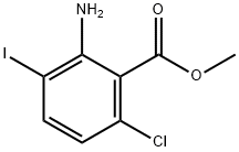 Benzoic acid, 2-amino-6-chloro-3-iodo-, methyl ester Struktur