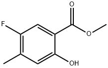 Benzoic acid, 5-fluoro-2-hydroxy-4-methyl-, methyl ester Struktur