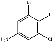 Benzenamine, 3-bromo-5-chloro-4-iodo- Struktur