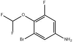 3-Bromo-4-(difluoromethoxy)-5-fluoroaniline Struktur