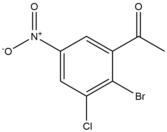 1-(2-Bromo-3-chloro-5-nitro-phenyl)-ethanone Struktur