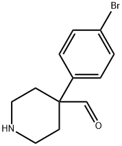 4-Piperidinecarboxaldehyde, 4-(4-bromophenyl)- Struktur