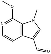 1H-Pyrrolo[2,3-c]pyridine-3-carboxaldehyde, 7-methoxy-1-methyl- Struktur