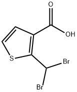 3-Thiophenecarboxylic acid, 2-(dibromomethyl)- Struktur