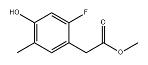 2-(2-氟-4-羥基-5-甲基苯基)乙酸甲酯, 2090665-75-9, 結構式