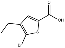 2-Thiophenecarboxylic acid, 5-bromo-4-ethyl- Struktur