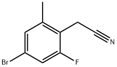 Benzeneacetonitrile, 4-bromo-2-fluoro-6-methyl- Struktur