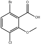 Benzoic acid, 6-bromo-3-chloro-2-methoxy- Struktur