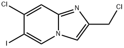 7-chloro-2-(chloromethyl)-6-iodoimidazo[1,2-a]pyridine Struktur