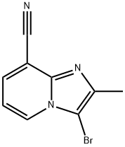 3-bromo-2-methylimidazo[1,2-a]pyridine-8-carbonitrile Struktur