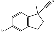 5-bromo-1-methyl-2,3-dihydro-1H-indene-1-carbo
nitrile Struktur