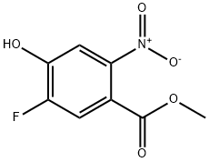 Benzoic acid, 5-fluoro-4-hydroxy-2-nitro-, methyl ester Struktur