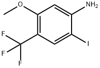 2-Iodo-5-methoxy-4-(trifluoromethyl)benzenamine Struktur