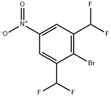 2-bromo-1,3-bis(difluoromethyl)-5-nitrobenzene Struktur