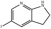 1H-Pyrrolo[2,3-b]pyridine, 2,3-dihydro-5-iodo- Struktur