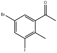 Ethanone, 1-(5-bromo-3-iodo-2-methylphenyl)- Struktur