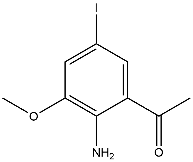 1-(2-Amino-5-iodo-3-methoxy-phenyl)-ethanone Struktur