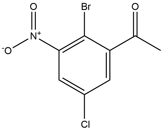 1-(2-Bromo-5-chloro-3-nitro-phenyl)-ethanone Struktur