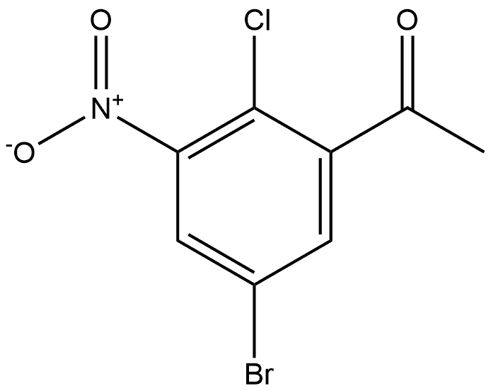 1-(5-Bromo-2-chloro-3-nitro-phenyl)-ethanone Struktur