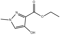 1H-Pyrazole-3-carboxylic acid, 4-hydroxy-1-methyl-, ethyl ester Struktur