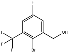 2-Bromo-5-fluoro-3-(trifluoromethyl)benzyl alcohol Struktur