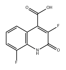 4-Quinolinecarboxylic acid, 3,8-difluoro-1,2-dihydro-2-oxo- Struktur