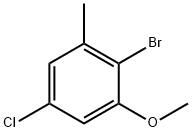 Benzene, 2-bromo-5-chloro-1-methoxy-3-methyl- Struktur