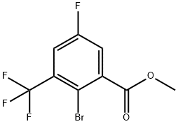 Methyl 2-bromo-5-fluoro-3-(trifluoromethyl)benzoate Struktur