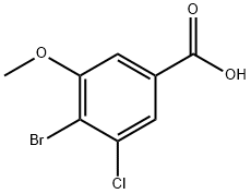 Benzoic acid, 4-bromo-3-chloro-5-methoxy- Struktur