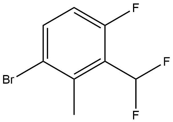 1-Bromo-3-(difluoromethyl)-4-fluoro-2-methylbenzene Struktur