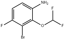 3-Bromo-2-(difluoromethoxy)-4-fluoroaniline Struktur