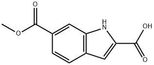 1H-Indole-2,6-dicarboxylic acid, 6-methyl ester Struktur