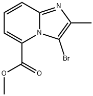 methyl 3-bromo-2-methylimidazo[1,2-a]pyridine-5-carboxylate Struktur