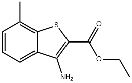 Benzo[b]thiophene-2-carboxylic acid, 3-amino-7-methyl-, ethyl ester Struktur