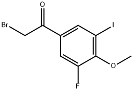 3-Fluoro-5-iodo-4-methoxyphenacyl bromide Struktur