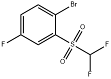 2-Bromo-5-fluorophenyl difluoromethyl sulphone Struktur