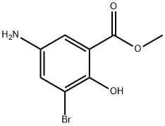 Benzoic acid, 5-amino-3-bromo-2-hydroxy-, methyl ester Struktur