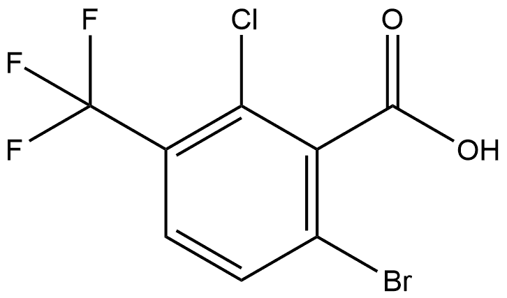 6-bromo-2-chloro-3-(trifluoromethyl)benzoic acid Struktur