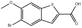 Benzo[b]thiophene-2-carboxylic acid, 5-bromo-6-methoxy- Struktur