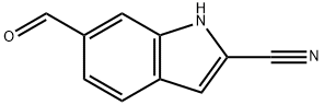 6-Formyl-1H-indole-2-carbonitrile Struktur