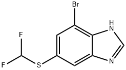 4-Bromo-6-[(difluoromethyl)thio]-1H-benzimidazole Struktur