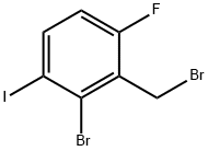 3-Bromo-2-(bromomethyl)-1-fluoro-4-iodobenzene Struktur