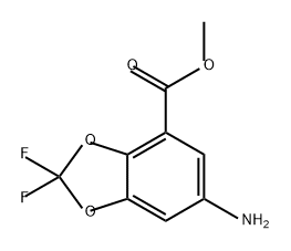 1,3-Benzodioxole-4-carboxylic acid, 6-amino-2,2-difluoro-, methyl ester Struktur