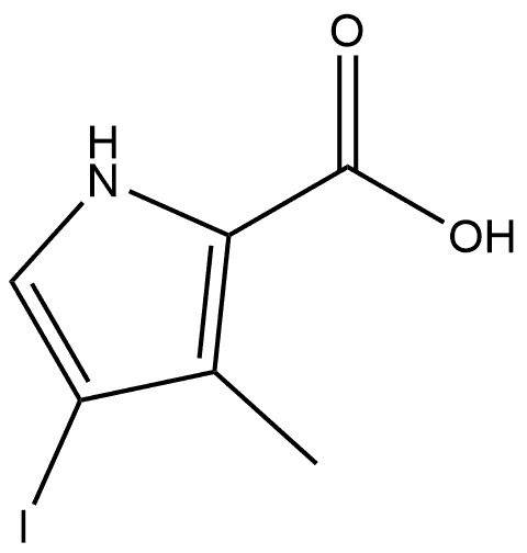 4-Iodo-3-methyl-1H-pyrrole-2-carboxylic acid Struktur