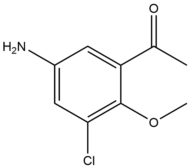 1-(5-Amino-3-chloro-2-methoxy-phenyl)-ethanone Struktur